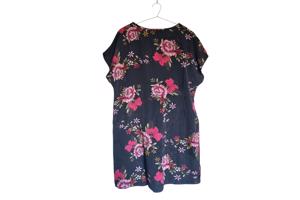 zomerjurk bloemen zwart roze M