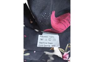 zomerjurk bloemen zwart roze M