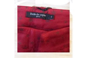 Drole de Copine stretchy zachte sterren broek rood S