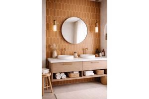 Veer tegels - blad tegels - visschubtegels - badkamertegels