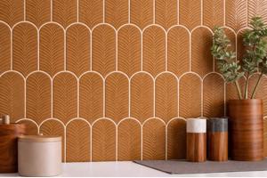 Veer tegels - blad tegels - visschubtegels - badkamertegels