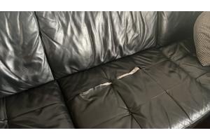 Leren hoekbank Montel