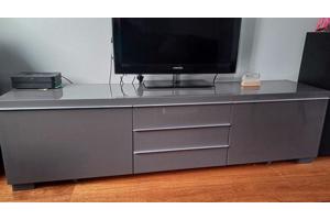 TV meubel grijs glans