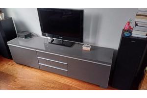 TV meubel grijs glans