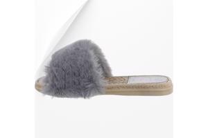 Givana Fluffy muiltjes - slippers grijs 38