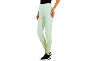 Holala stretchy legging mintgroen goud glitter L/XL