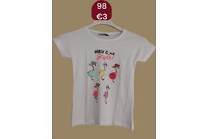 Glo-Story t-shirt flamingo's wit 98