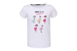 Glo-Story t-shirt flamingo's wit 98