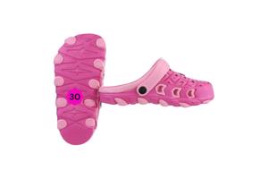 Slipper schoen donkerroze met strikje 32