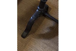 Ovale teakhouten eettafel 220x110 inclusief onderstel