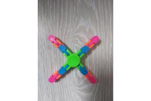 Flexibele Fidget Spinner groen meerkleurig