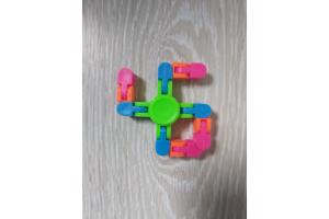 Flexibele Fidget Spinner groen meerkleurig