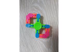 Flexibele Fidget Spinner groen meerkleurig