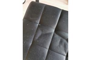 4 eetkamer stoelen zwart met metalen frame