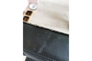 4 eetkamer stoelen zwart met metalen frame