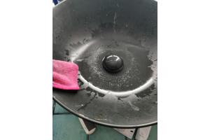 4 eetkamer stoelen zwart met metalen frame