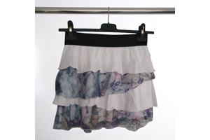 Mini rok met laagjes van kant wit S/M