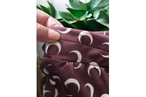 Bruine flair broek halve maantjes S/36