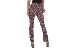 Bruine flair broek halve maantjes S/36