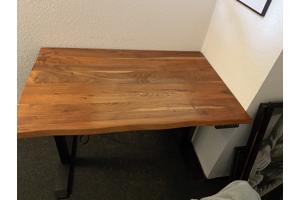 Tafel elektrisch zit-sta bureau Solido massief Eiken