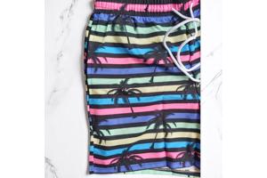 Zwembroek - short meerkleurig met palmbomen S