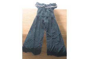 Offshoulder jumpsuit donkergroen XL