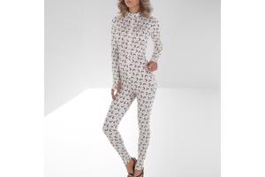 White icy - stretchy - jumpsuit - cream - voorrits L