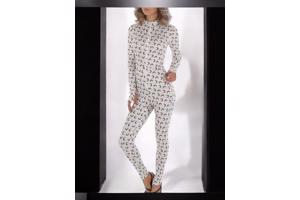 White icy - stretchy - jumpsuit - cream - voorrits L