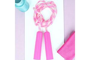 Springtouw roze lengte 2.20M