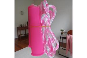 Springtouw roze lengte 2.20M