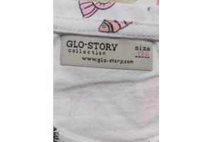 Glo-Story t-shirt zee schelpen wit 116