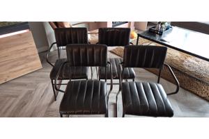 Eetkamerstoelen antraciet grijs 4x