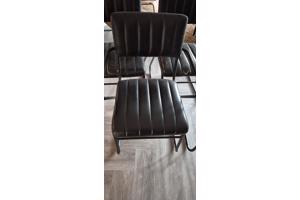 Eetkamerstoelen antraciet grijs 4x