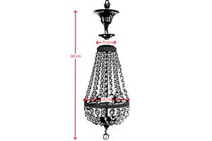 Kleine kroonluchter zogenaamde zakluchter jaren 50-60