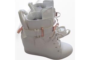 Lucky Shoes sleehak schoenen slotjes wit rose 37