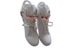 Lucky Shoes sleehak schoenen slotjes wit rose 37