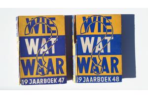 32 boeken WIE WAT WAAR 1947 - 1984