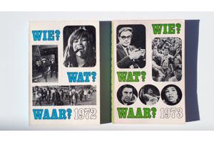 32 boeken WIE WAT WAAR 1947 - 1984