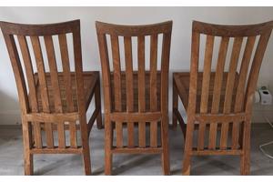 3 teakhouten eetkamer stoelen