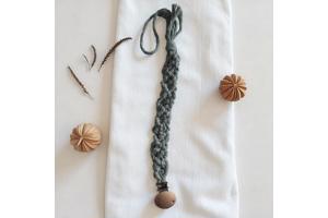 Speenkoord macrame khaki