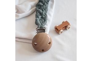 Speenkoord macrame khaki