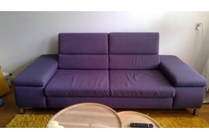 Moderne 2,5/3 zitsbank donkerpaars