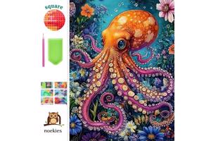 nr 30 Diamond Painting octopus 50x40cm (vierkant)