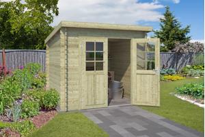 Blokhut Indi 230x230 Onbehandeld vuren