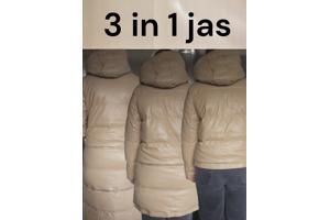 Noemi Kent 3 in 1 jas kort, middellang en lang beige XL