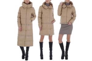 Noemi Kent 3 in 1 jas kort, middellang en lang beige XL