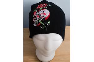 Skull muts roses glitter one size 14 jaar - 99+ jaar.