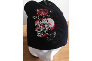 Skull muts roses glitter one size 14 jaar - 99+ jaar.