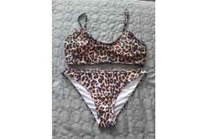 Bikini panter print bruin creme XL