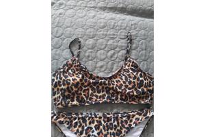 Bikini panter print bruin creme XL